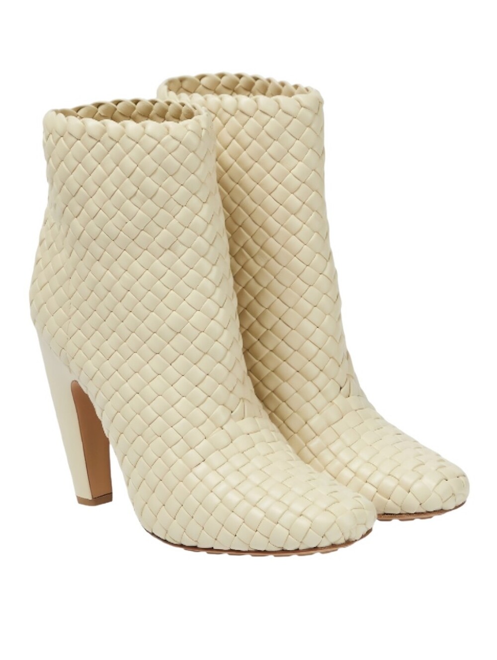 Bottega Veneta Lido Intrecciato Leather Ankle Booties in ButterSize 40 NIB